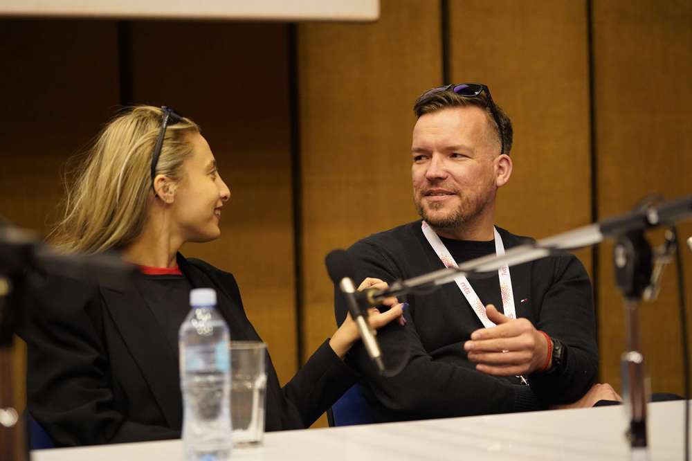 Actress Klara Mucci and director Peter Magat